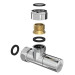 Кран кутовий Laris 1/2" - 3/4" Звичайний + ексцентрики 2шт. (LX-8202) (71401041)