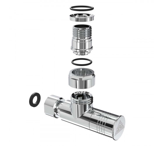 Кран угловой Laris Обычный 1/2" - 1/2" 2шт. (LX-4702) (71401062)