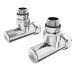 Кран угловой Laris Обычный 1/2" - 3/4" + эксцентрики 2шт. (LX-4701) (71401061)