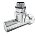 Кран угловой Laris Обычный 1/2" - 3/4" + эксцентрики 2шт. (LX-4701) (71401061)