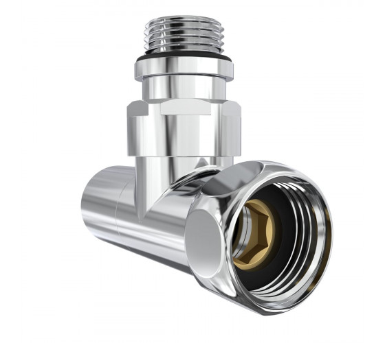 Кран угловой Laris Обычный 1/2" - 3/4" + эксцентрики 2шт. (LX-4701) (71401061)