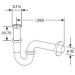 Сифон латунный для раковины хром Kludi G1 1/4 (1025005-00)