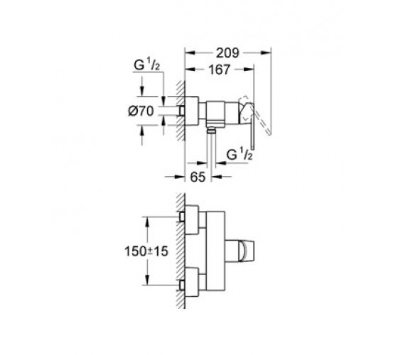 Змішувач для душу GROHE QUADRA (32637000)