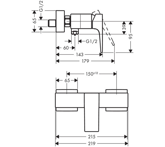 Смеситель для душа Hansgrohe Metropol (32560000)