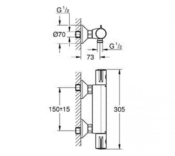 Термостат для душу Grohe Grohtherm 800 (34558000)
