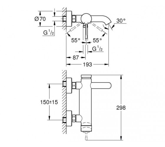 Змішувач для ванни Grohe Essence (33624001)