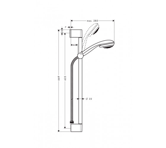 CROMETTA 85 Vario/Unica душевой набор, 0,65 м