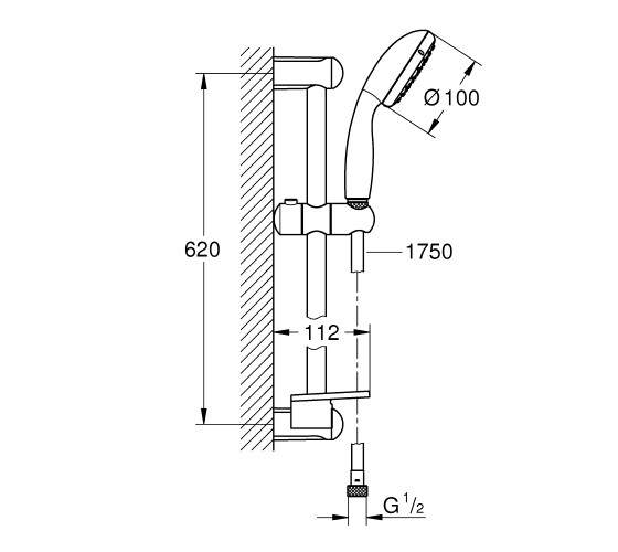 Душовий гарнітур Grohe New Tempesta 100 (27926001)