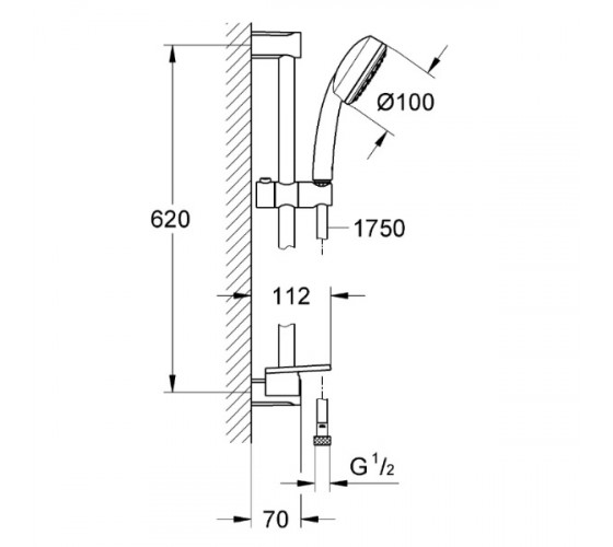 Душовий набір Grohe New Tempesta Cosmopolitan 100 (26083002)