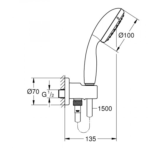 Душовий гарнітур Grohe New Tempesta 100 (26406001)