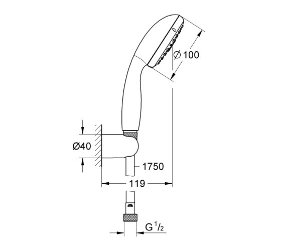 Душовий гарнітур Grohe New Tempesta 100 (27849001)