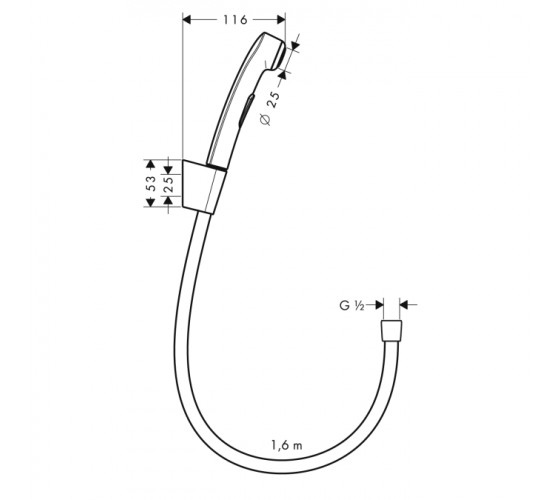 Гигиенический душ Hansgrohe (32128000)