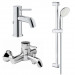 Набір змішувачів для ванни Grohe BauClassic (123868S)