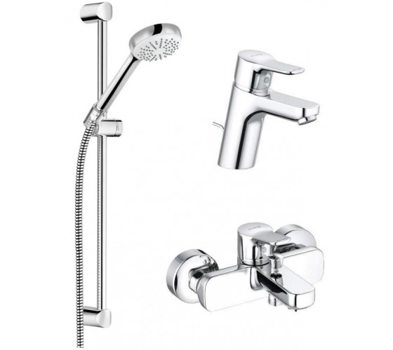 Набор смесителей для ванны 3в1 Kludi Pure&Easy (376850565)