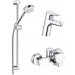 Набор смесителей для ванны 3в1 Kludi Pure&Easy (376850565)