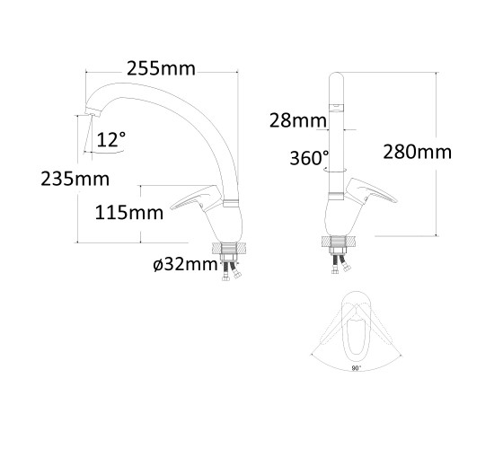 Смеситель для кухни RJ BOSS (RBZ077-8V)