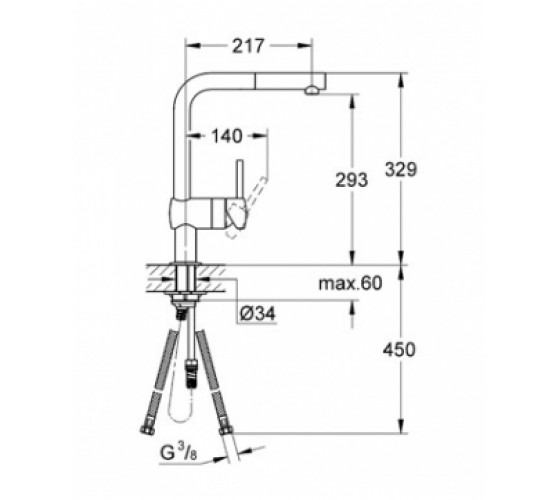 Змішувач для мийки Minta GROHE (32168000)