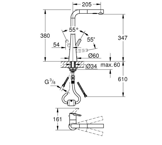 Кухонний змішувач Grohe Zedra (32553002)