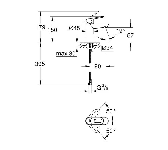 Змішувач для раковини Grohe BauLoop (23337000)