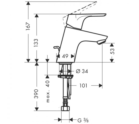 Смеситель для раковины Hansgrohe Focus E2 (31730000)