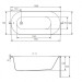 Ванна акриловая Cersanit ABS Octavia 150x70 с ножками, (S301-251)