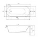 Ванна акриловая Cersanit ABS Octavia 160x70 с ножками, (S301-252)