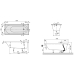 Ванна VILLEROY&BOCH OBERON 180*80см + ножки UBQ180OBE2V-01