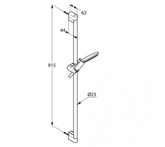 Душевой гарнитур Kludi FreshLine 1S штанга 90 см (6784005)
